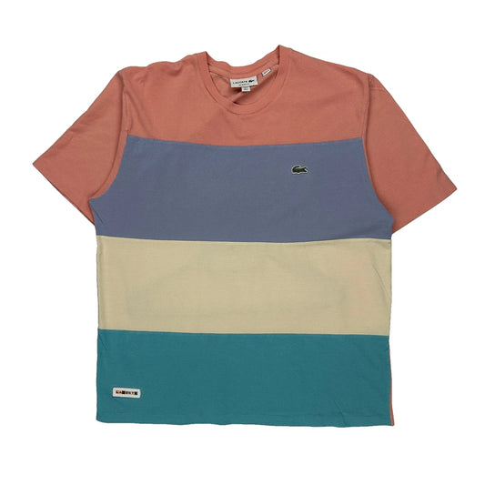 Lacoste Striped T-Shirt - Large Multicoloured Cotton