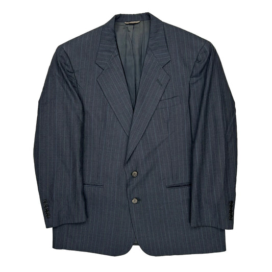Christian Dior Pinstripe Blazer - No Size Grey Wool