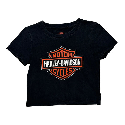 Harley Davidson Crop Top - XS Black Cotton