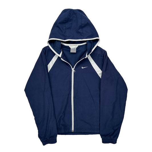 Nike Windbreaker - Large Navy Polyester