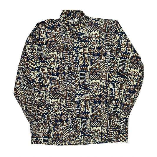 Hema Patterned Shirt - Large Multicoloured Cotton