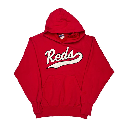 Reds Unbranded Spellout Hoodie - XL Red Cotton
