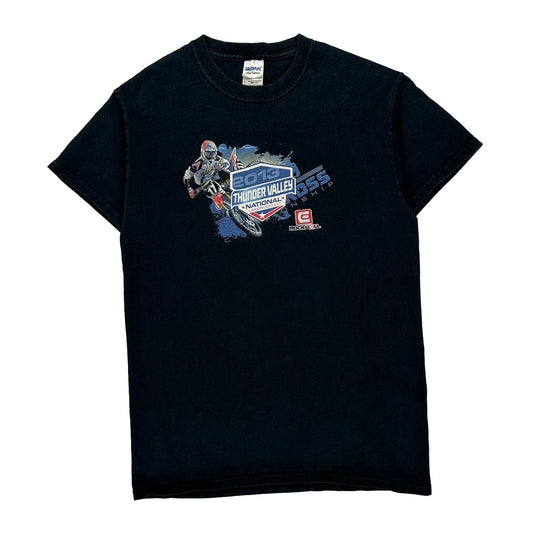 Gildan Graphic T-Shirt - Small Black Cotton