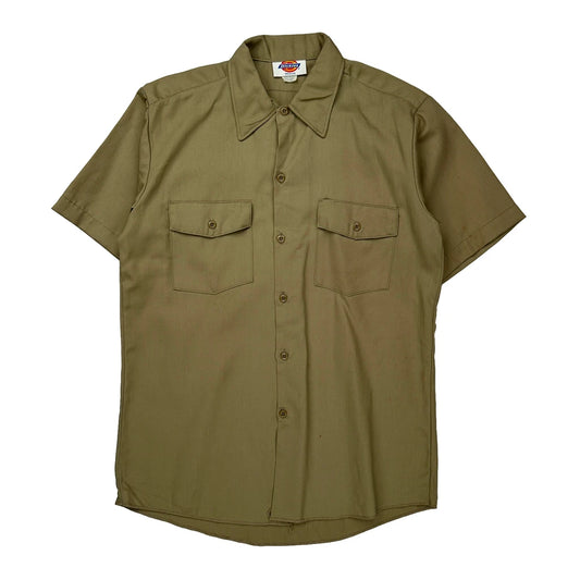 Steel Buildings Contractors Dickies Short Sleeve Shirt - Medium Khaki Cotton