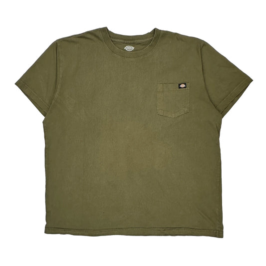 Dickies Tall T-Shirt - 2XL Green Cotton