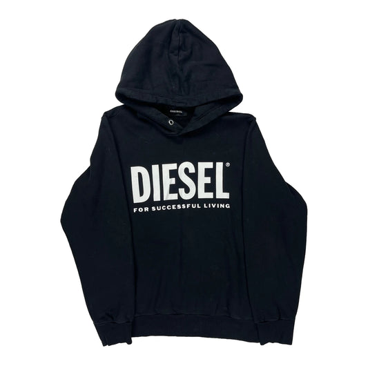 For Successful Living Diesel Spellout Hoodie - Medium Black Cotton