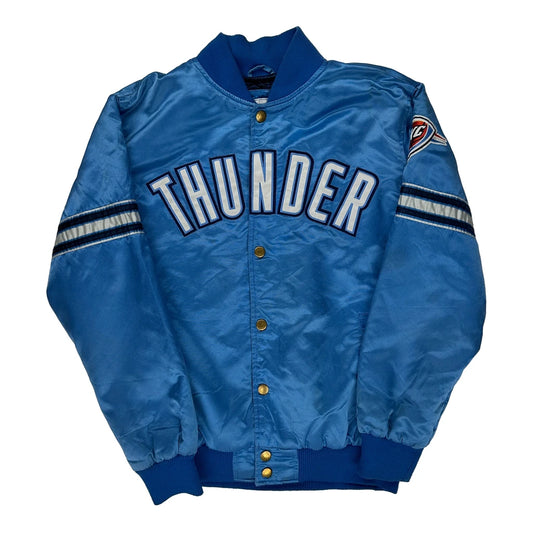Oklahoma City Thunder Starter Nba Varsity Jacket - Medium Blue Polyester