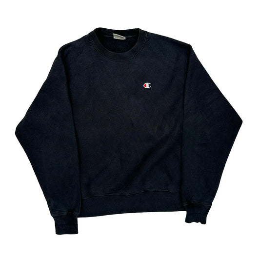 Reverse Weave Champion Sweatshirt - Large Black Cotton