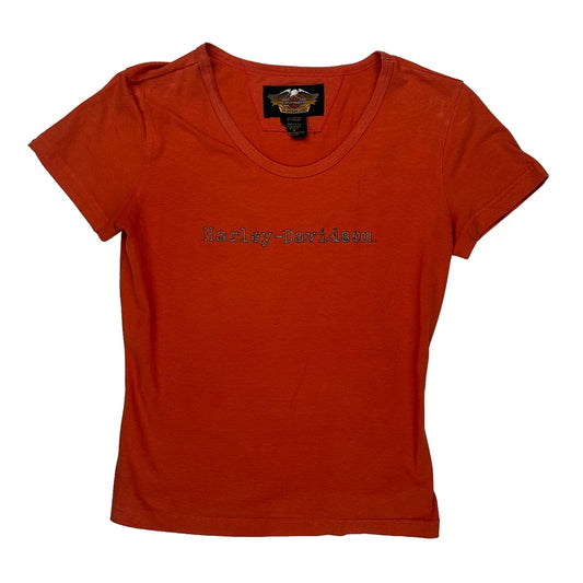 Harley Davidson T-Shirt - Medium Red Cotton