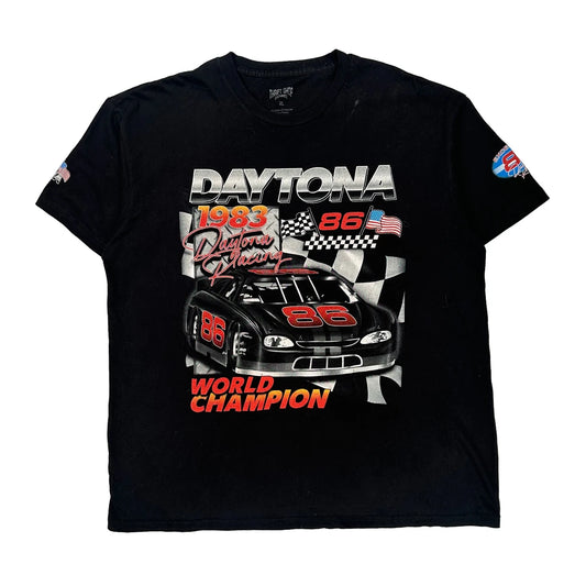 Daytona Racing Thrift Shop Graphic T-Shirt - XL Black Cotton Blend