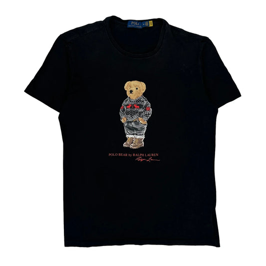 Polo Bear Polo By Ralph Lauren Graphic T-Shirt - Medium Black Cotton