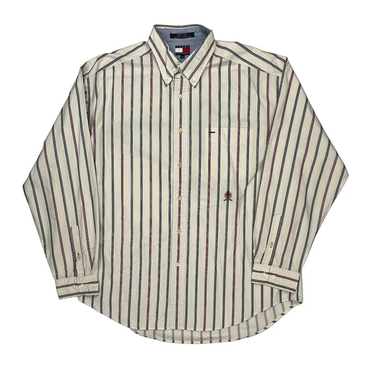 Tommy Hilfiger Striped Shirt - XL Blue Cotton
