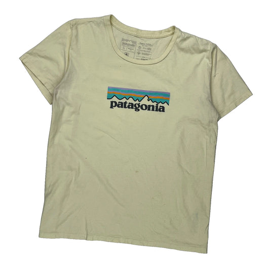 Patagonia Graphic T-Shirt - Large Cream Cotton