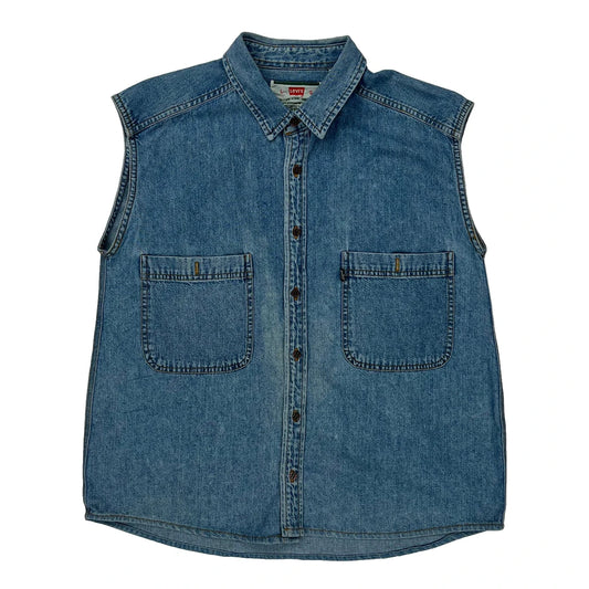 Levis Denim Gilet - Large Blue Cotton
