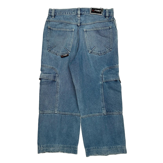Fubu Cargo Carpenter Jeans - 34″ Waist Blue Cotton