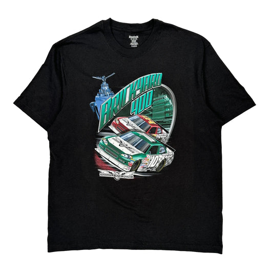 Brickyard 400 Reebok Nascar T-Shirt - 2XL Black Cotton