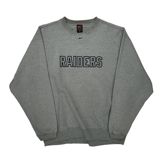 Raiders Nike Sweatshirt - Large Grey Cotton