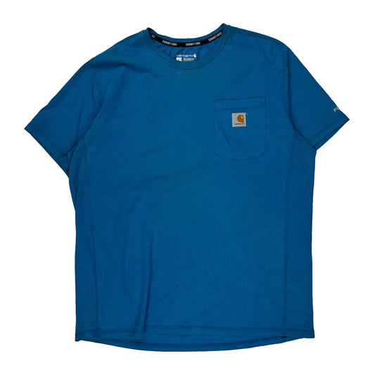 Force Carhartt T-Shirt - Large Blue Cotton