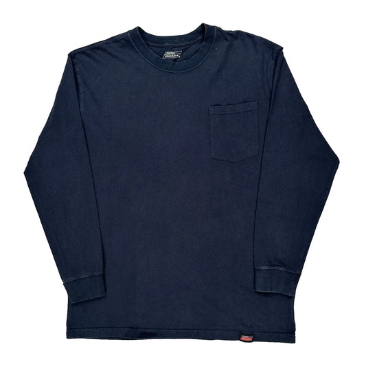 Dickies Long Sleeve T-Shirt - XL Navy Cotton
