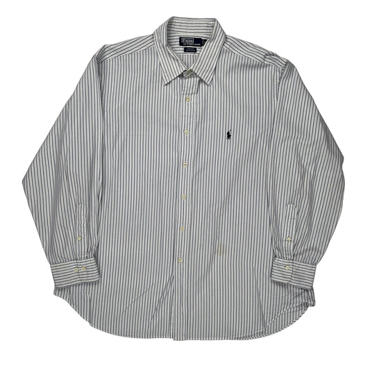 Andrew Polo By Ralph Lauren Striped Shirt - 2XL Blue Cotton