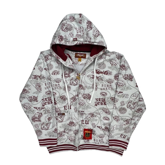 New York Ecko Unltd Hip Hop Hoodie - XL Burgundy Cotton