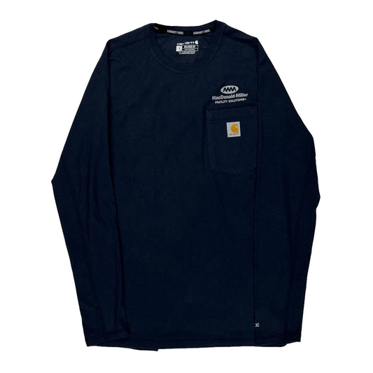 Macdonald-Miller Facility Solutions Carhartt Long Sleeve T-Shirt - Small Navy Cotton