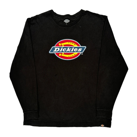 Dickies Long Sleeve T-Shirt - Large Black Cotton