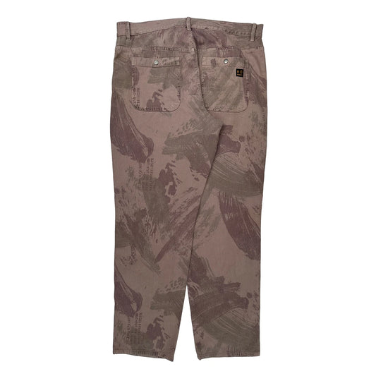 Momoa Harley Davidson Cargo Trousers - 38W 34L Purple Cotton