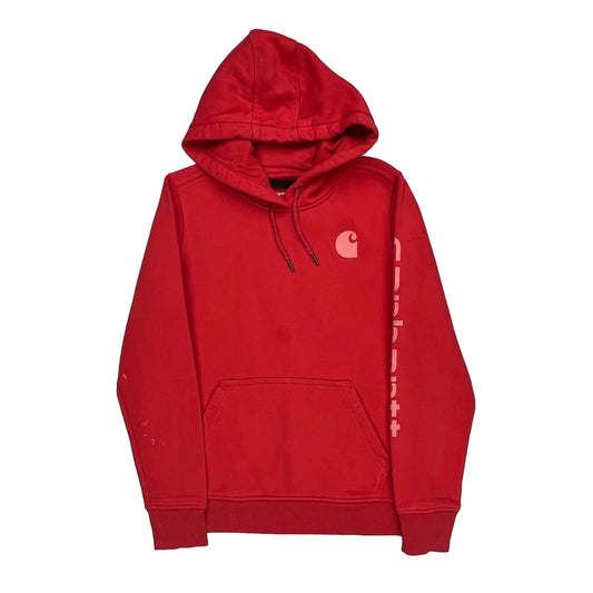 Relaxed Fit Carhartt Hoodie - Small Red Cotton