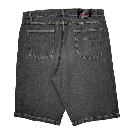 Fubu Denim Shorts - 40W 13L Grey Denim