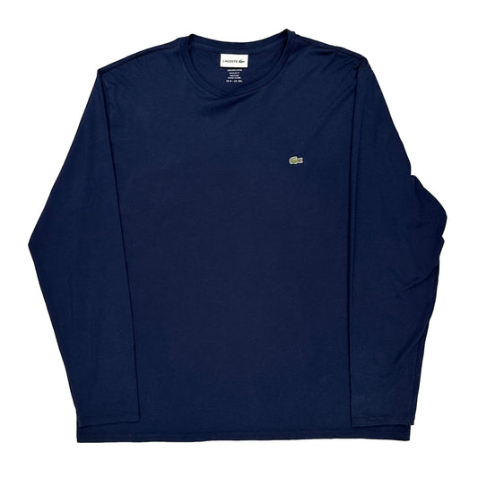 Lacoste Long Sleeve T-Shirt - 3XL Navy Cotton