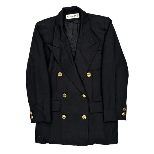 Double Breasted Christian Dior Blazer - Medium Black Wool