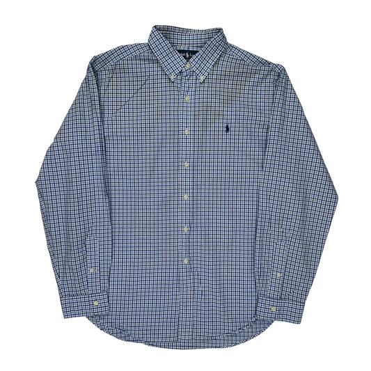 Ralph Lauren Checked Shirt - XL Blue Cotton