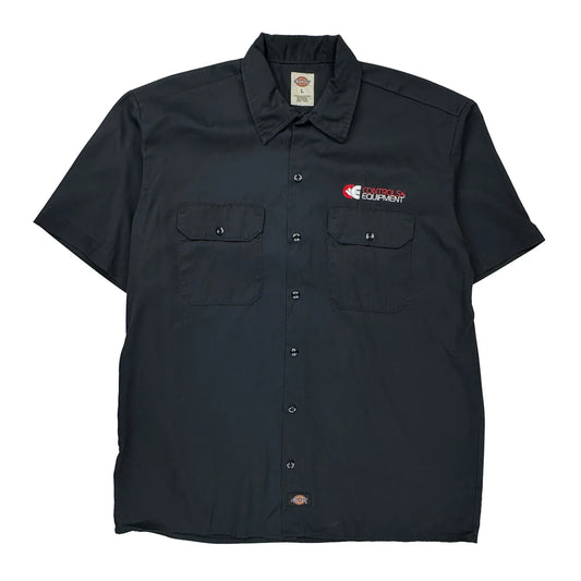 Control Equipment Logo Dickies Short Sleeve Shirt - Large Black Polyester Blend