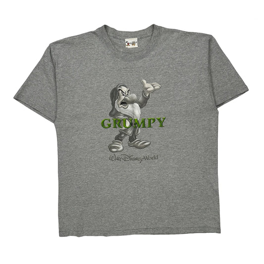 Walt Disney World Disney Cartoon T-Shirt - Large Grey Cotton
