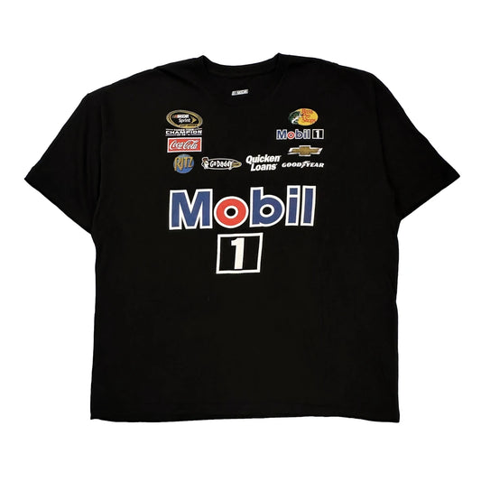 Mobil 1 Nascar Nascar T-Shirt - 3XL Black Cotton
