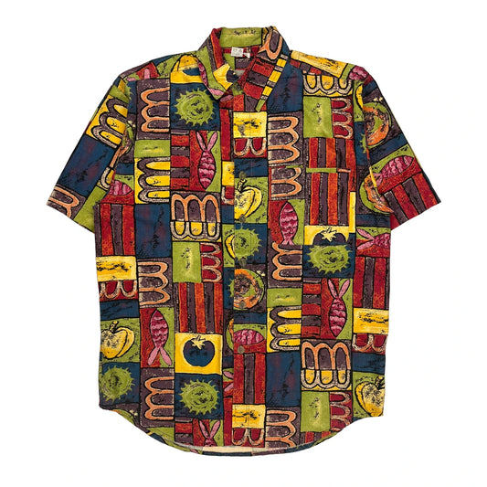 The Territory Ahead Graphic Patterned Shirt - Medium Multicoloured Cotton