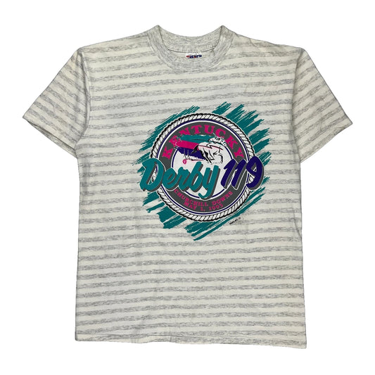 Kentucky Derby Trench Single Stitch T-Shirt - Large Multicoloured Cotton