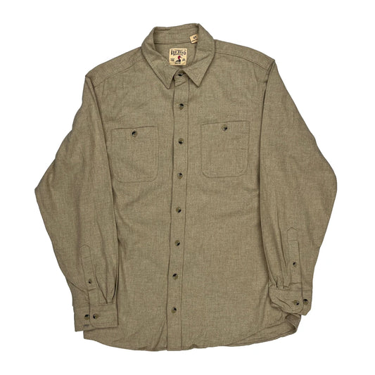 Red Head Tall Shirt - Large Beige Cotton