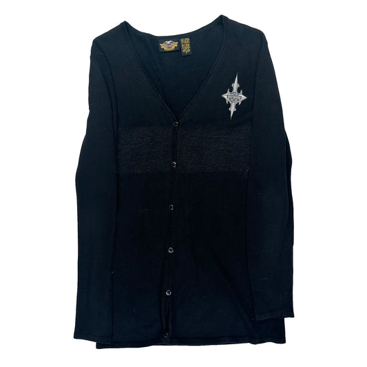 Harley Davidson Long Sleeve T-Shirt - Small Black Cotton