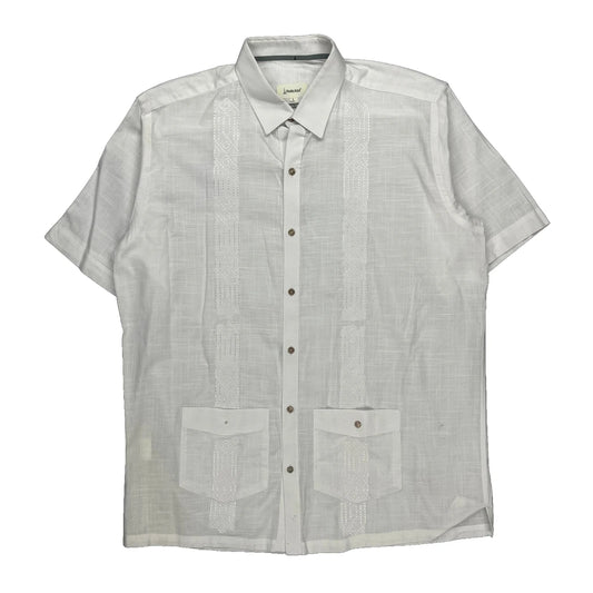 Kosta Azul Short Sleeve Shirt - Large White Linen