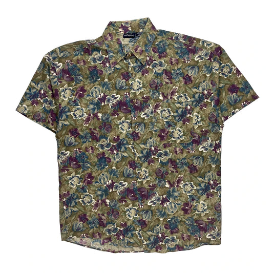 Bon Homme Floral Patterned Shirt - Medium Multicoloured Cotton