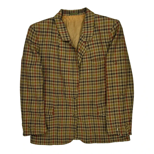 Burberry Checked Blazer - XL Multicoloured Wool Blend