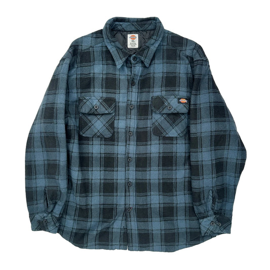 Dickies Checked Overshirt - 2XL Black Cotton