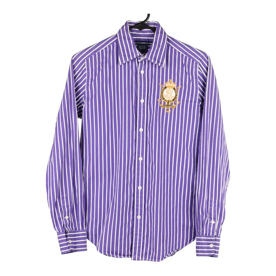 Ralph Lauren Sport Striped Shirt - Small Purple Cotton