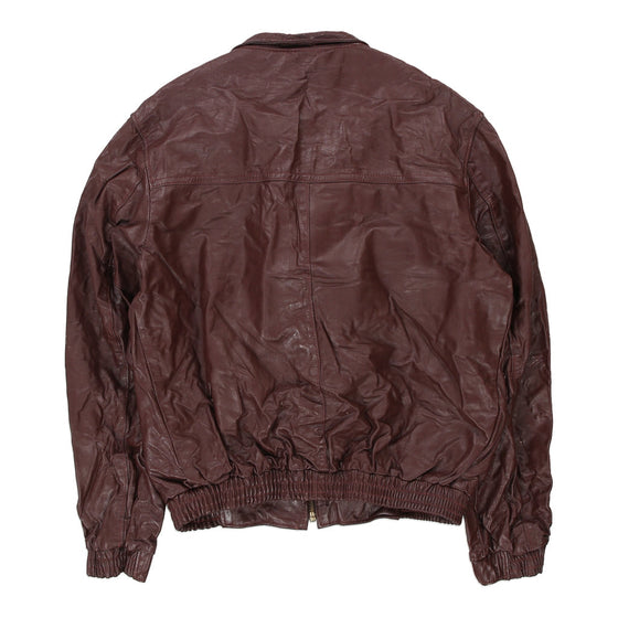 Vintage brown Unbranded Leather Jacket - mens medium