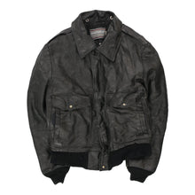  Vintage black Oakton Leather Jacket - mens medium