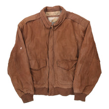  Vintage brown Global Identity Leather Jacket - mens medium