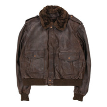  Vintage brown Bermans Leather Jacket - mens medium