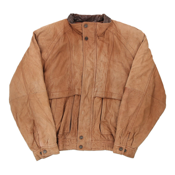 Vintage brown Adventure Bound Leather Jacket - mens large